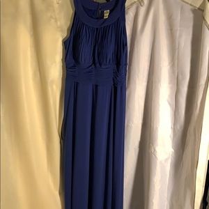 Blue maxi dress with padded cups